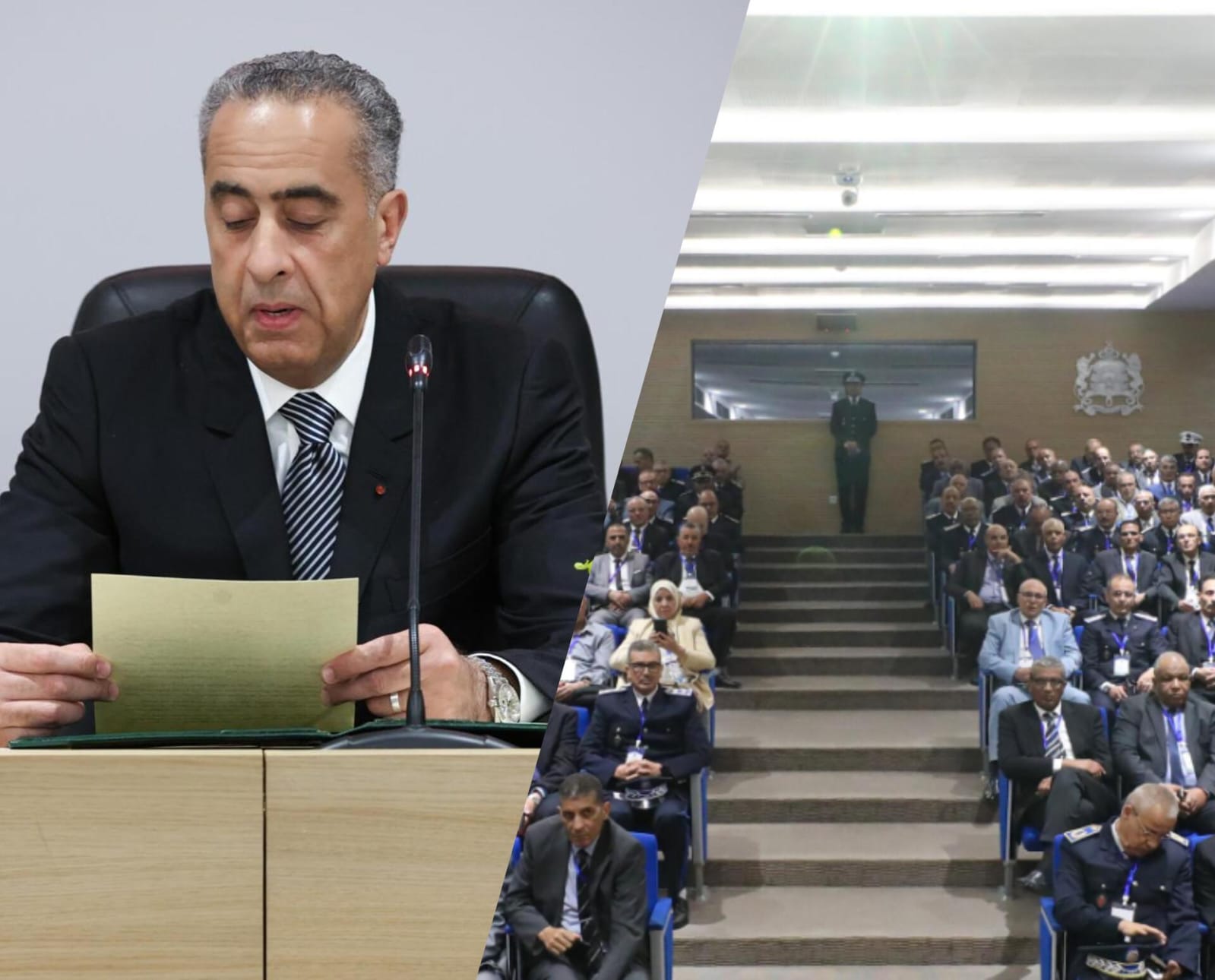 احتضن المعهد الملكي للشرطة بالقنيطرة، يومه السبت 24 ماي الجاري، مراسم الاحتفاء بالشرطيات والشرطيين الممارسين والمتقاعدين الذين أنعم عليهم صاحب الجلالة الملك محمد السادس نصره الله وأيده، بأوسمة ملكية سامية