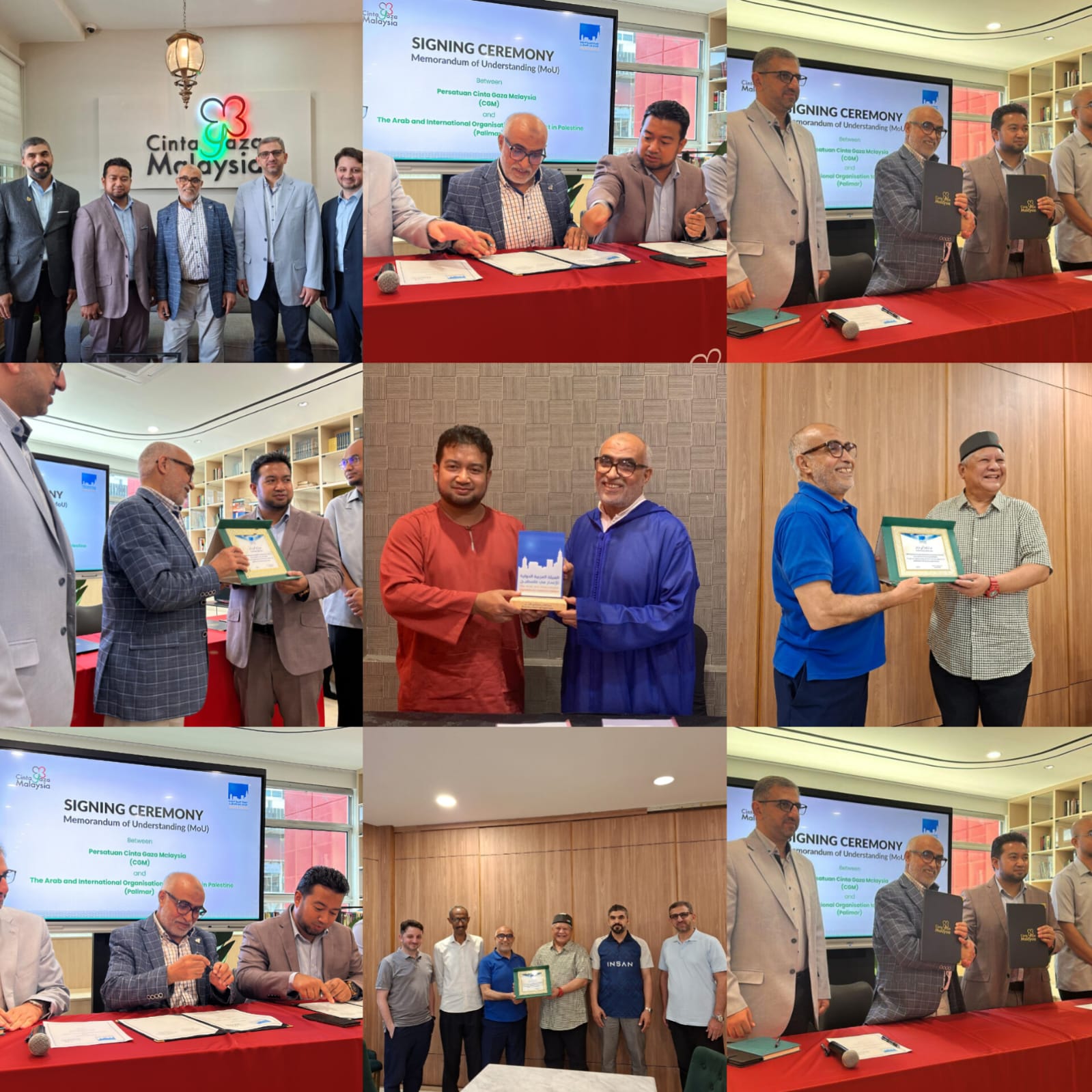 *الهيئة العربية الدولية للإعمار في فلسطين توقّع اتفاقية تعاون مع مؤسسة Cinta Gaza الماليزية لتمويل مشاريع حيوية في قطاع غزة*