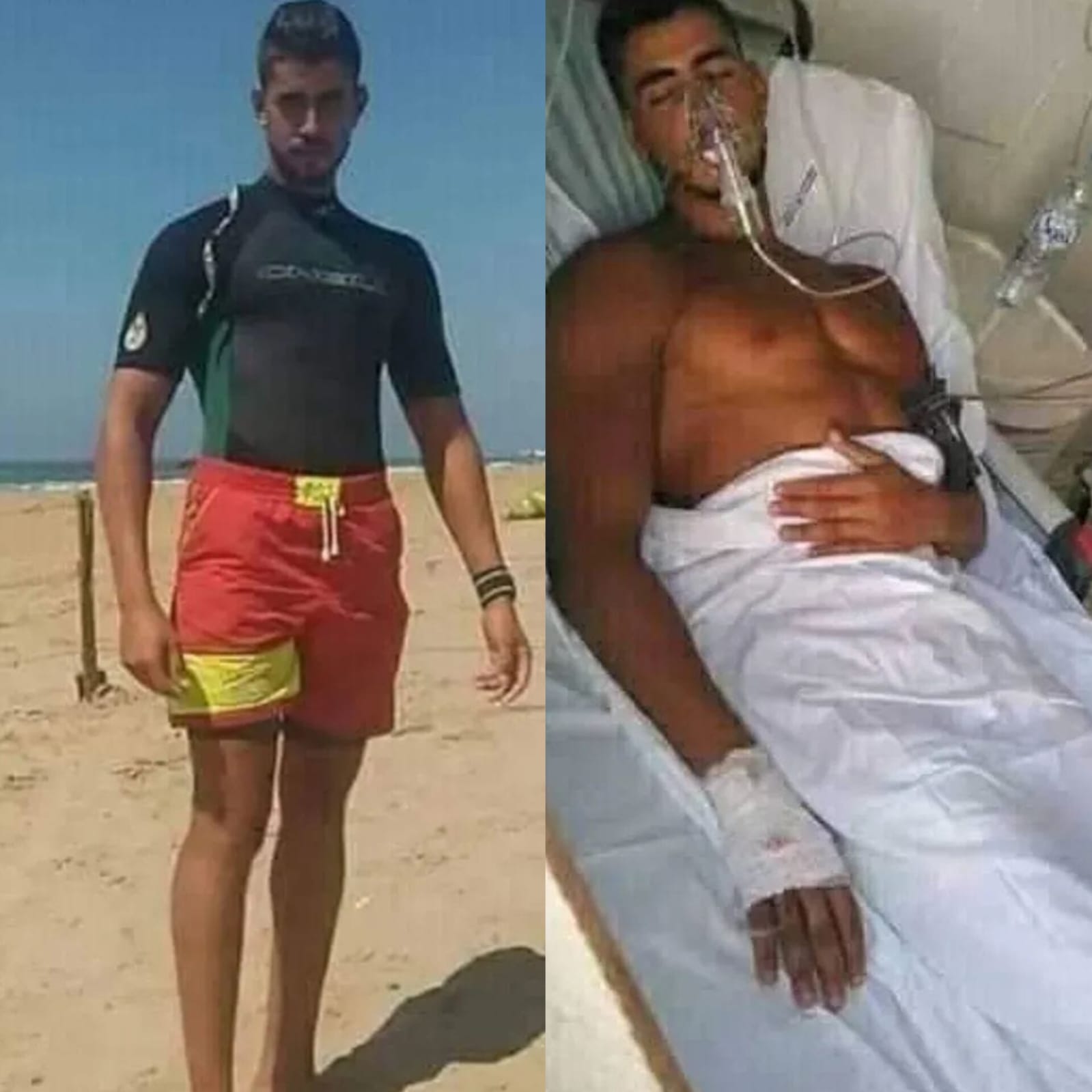 هذا هو السباح المنقذ عبد العالي الذي انقذ 13 طفل من الغرق بينهم 4 اطفال اخرجهم في حالة غيبوبة وذلك دفعة واحدة في يوم واحد !!! وهم 13 طفل ينتمون لمخيم صيفي