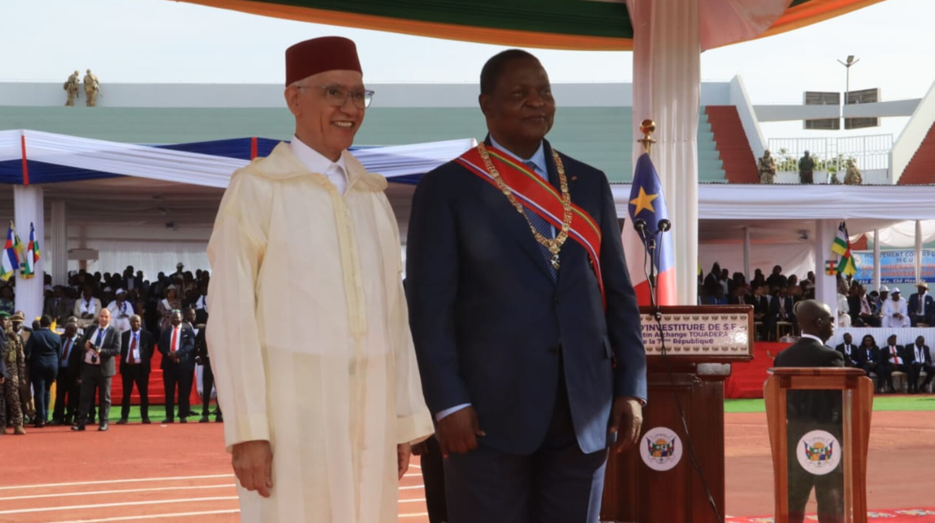 السيد راشيد الطالبي العلمي يمثل جلالة الملك في حفل تنصيب رئيس جمهورية إفريقيا الوسطى..